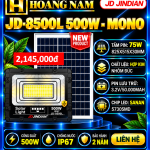 Đèn Năng Lượng Mặt Trời 500W Jindian JD-8500L. HÀNG XỊN