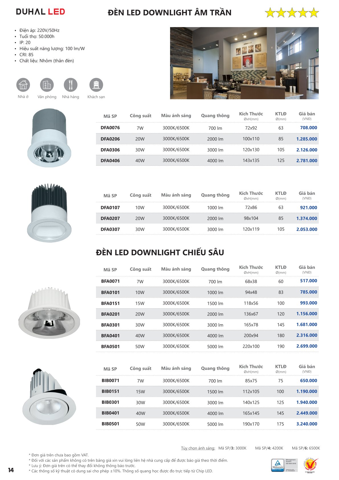 Catalog Bảng Giá DUHAL