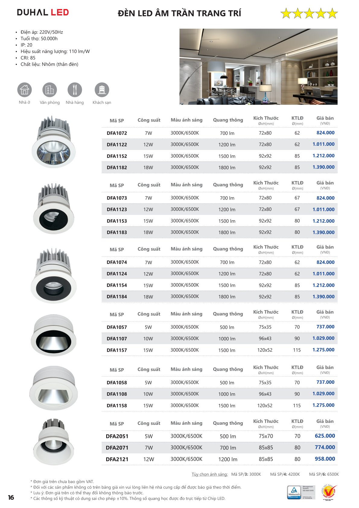 Catalog Bảng Giá DUHAL