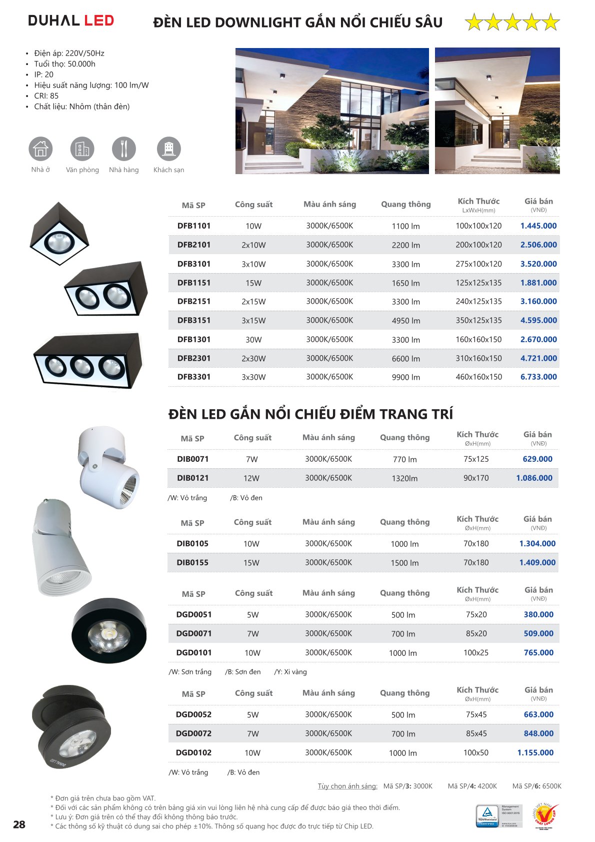 Catalog Bảng Giá DUHAL