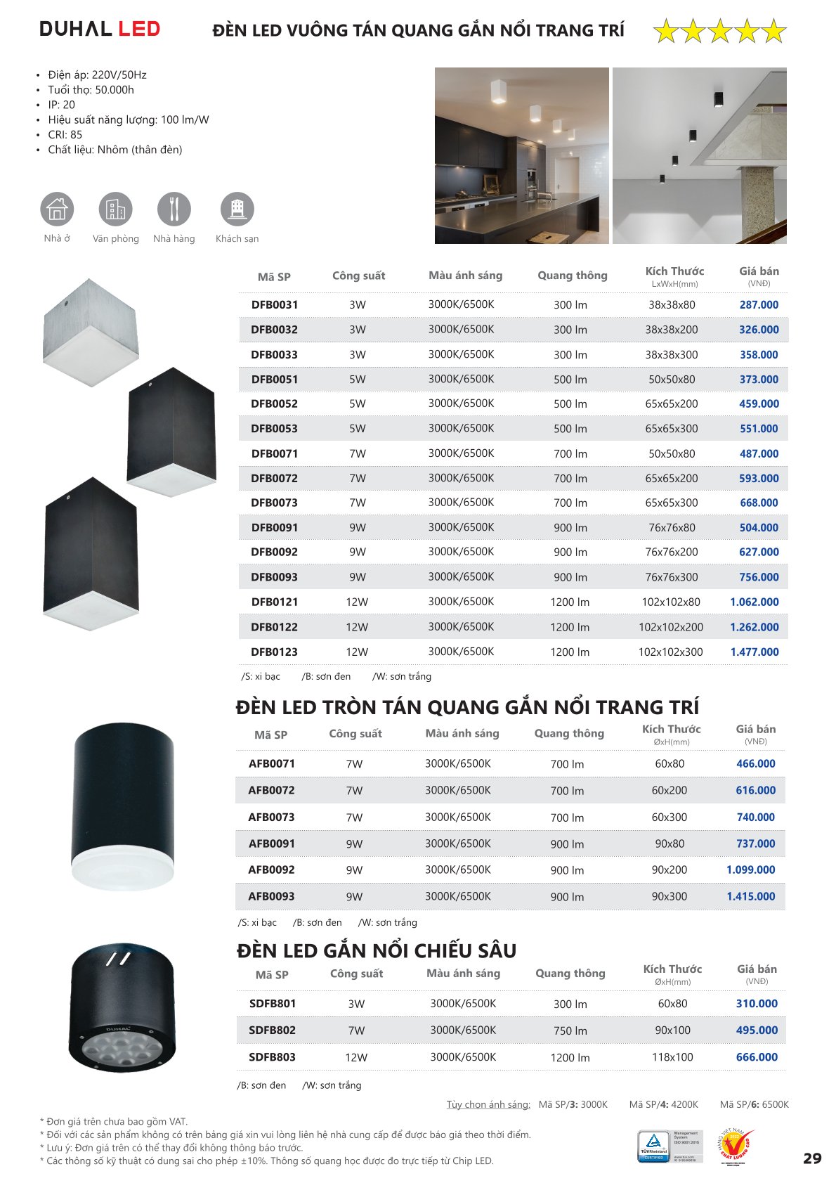 Catalog Bảng Giá DUHAL