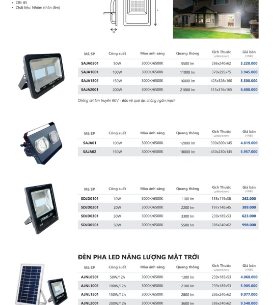 Catalog Bảng Giá DUHAL