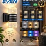 ĐÈN TƯỜNG LED  2 ĐẦU 3 CHẾ ĐỘ EVEN - VIỀN TRẮNG