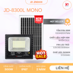 Đèn Năng Lượng Mặt Trời 300W Jindian JD-8300L Mono New 2026. HÀNG XỊN