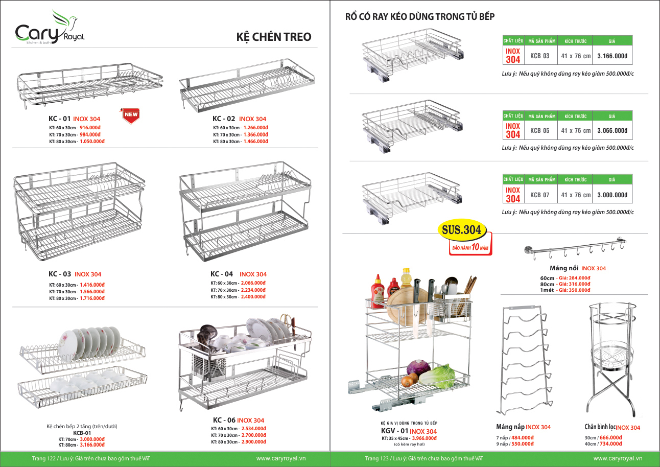 THIẾT BỊ NHÀ BẾP - CARY ROYAL 2023 CHIẾT KHẤU TỪ 55% - 60%