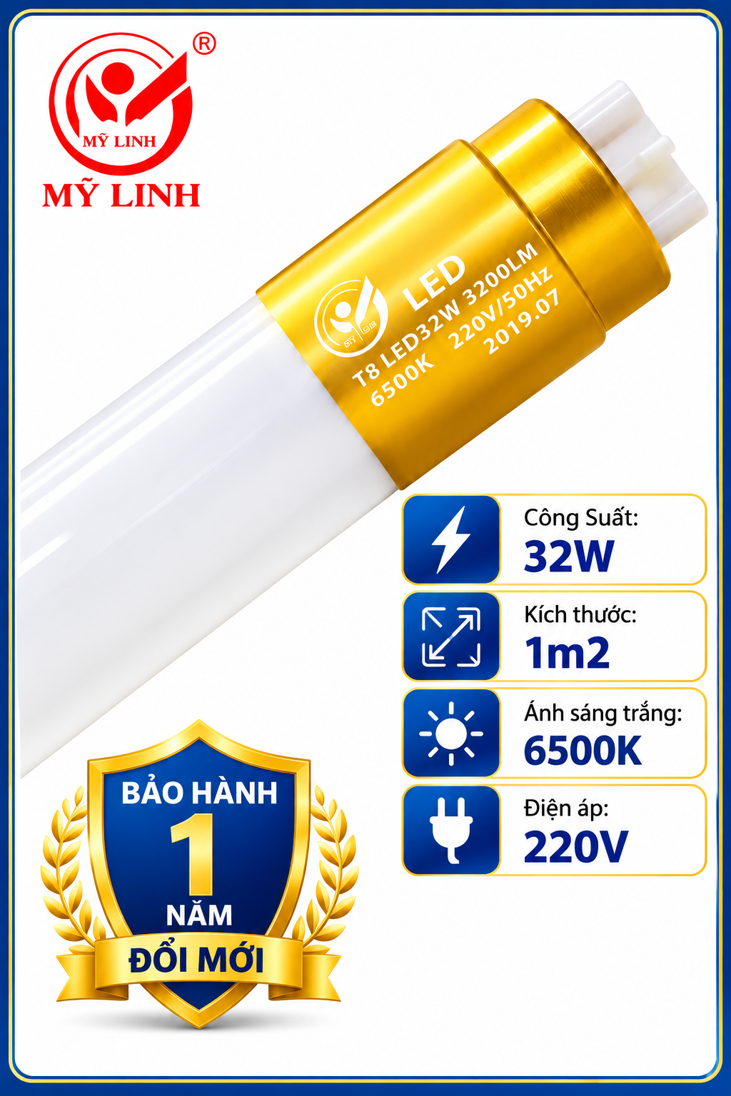 BÓNG LED 1M2 32W MỸ LINH -  CHẤT LƯỢNG
