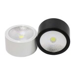 Đèn led rọi lon nổi 7W- vỏ đen- 3 chế độ màu-phi 90mm RẺ