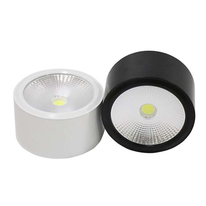 Đèn led rọi lon nổi 7W- vỏ đen- 3 chế độ màu-phi 90mm RẺ