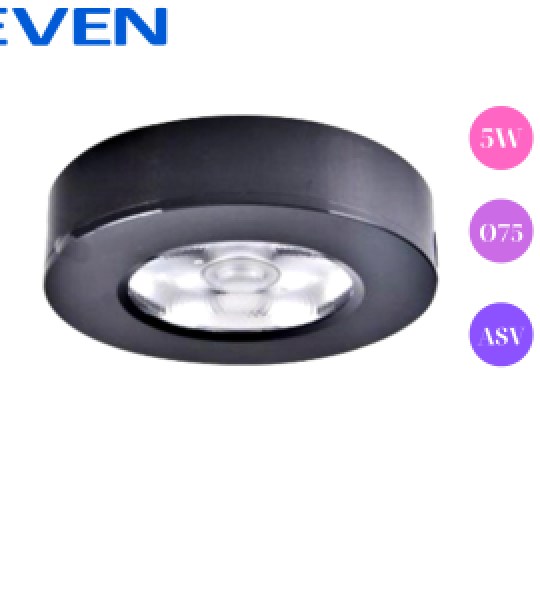 Đèn led rọi nổi 5W- viền đen- ánh sáng vàng-phi 75mm EVEN