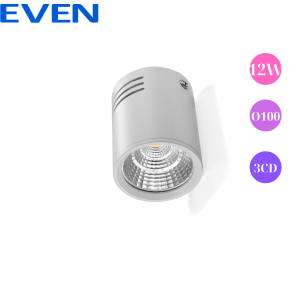 Đèn led rọi lon nổi cao 12W- vỏ trắng- 3 chế độ màu-phi 100mm EVEN - CHẤT LƯỢNG