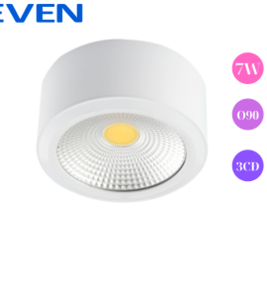 Đèn led rọi lon nổi 7W- vỏ trắng- 3 chế độ màu-phi 90mm EVEN - CHẤT LƯỢNG