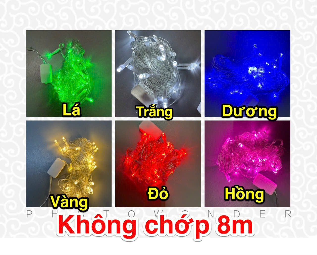 Dây Không chớp Led 8m