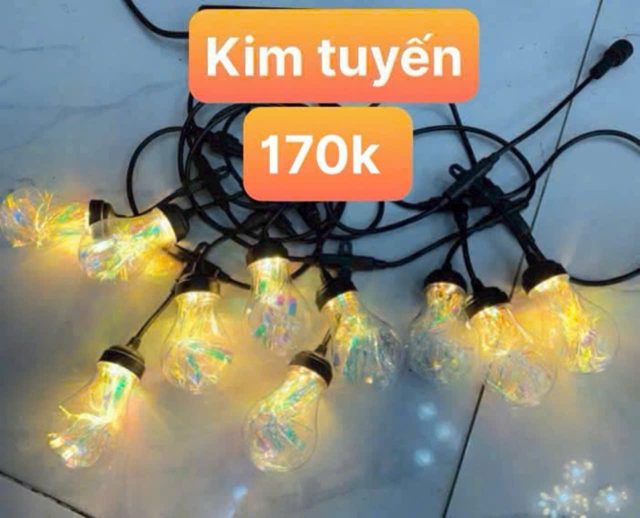 Bộ dây đui đèn 5m 10 bóng Kim Tuyến 1