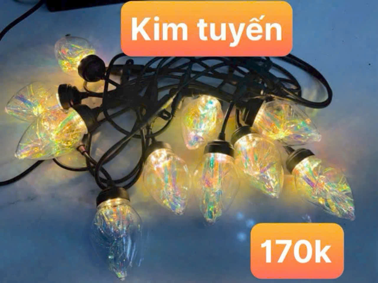 Bộ dây đui đèn 5m 10 bóng Kim Tuyến 2